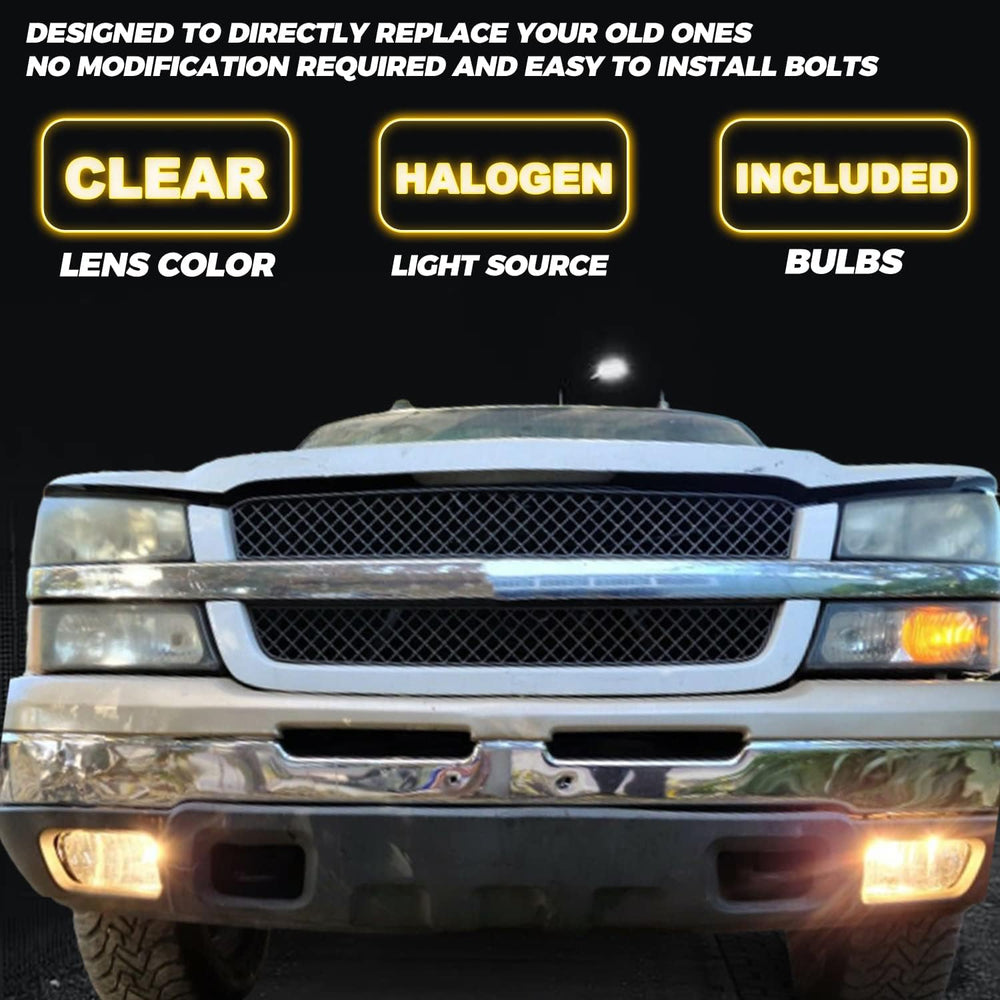 HECASA Bumper Fog Lights Compatible with Silverado Avalanche Fog Lamps