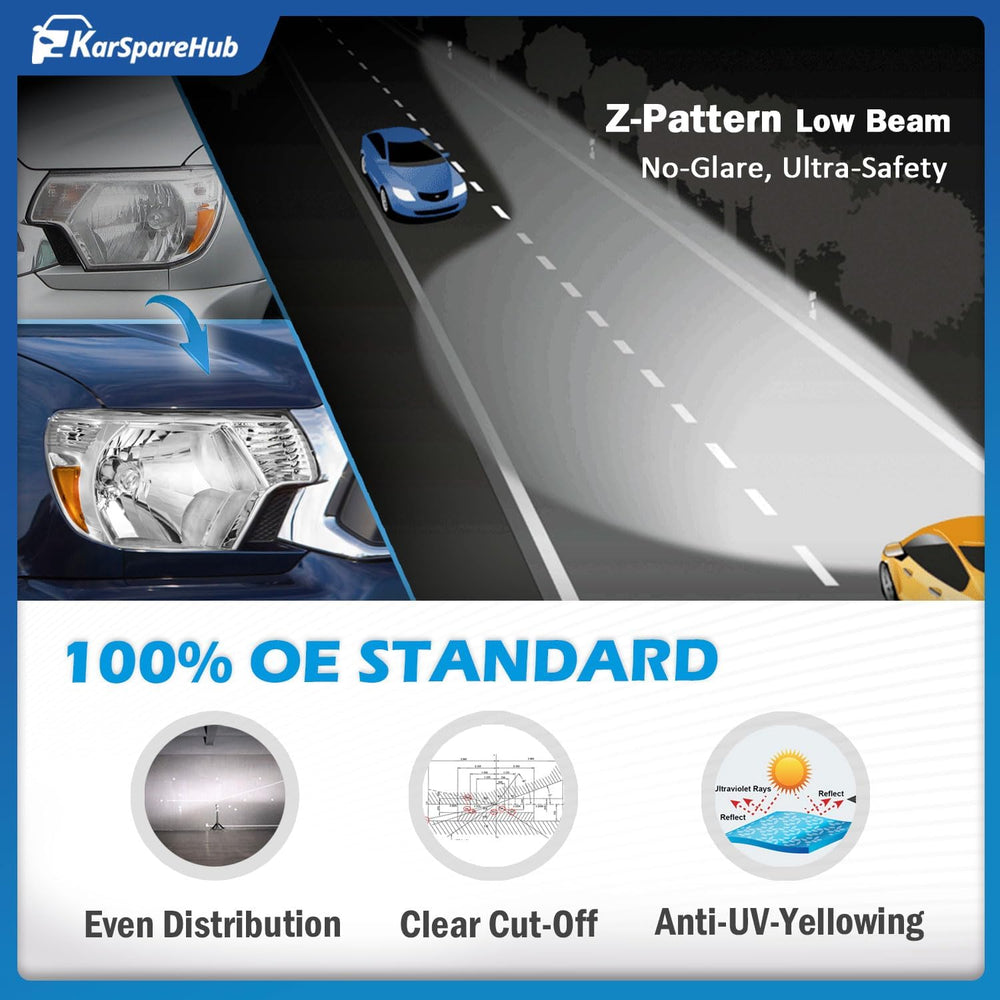 Headlights Assembly for 2012-2015 Toyota Tacoma Headlamp Replacement Chrome H...