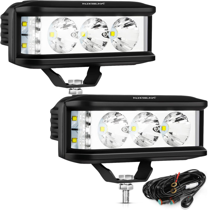 Auxbeam 5in 68W Offroad Light, Side Shooter Pod Light Spot Flood Combo