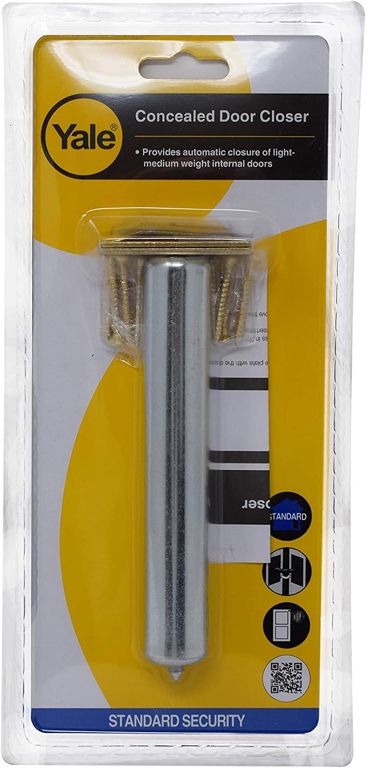 Yale P-YSMDC-PC Concealed Door Closer, Fits into The Hinge, Automatic Closure...