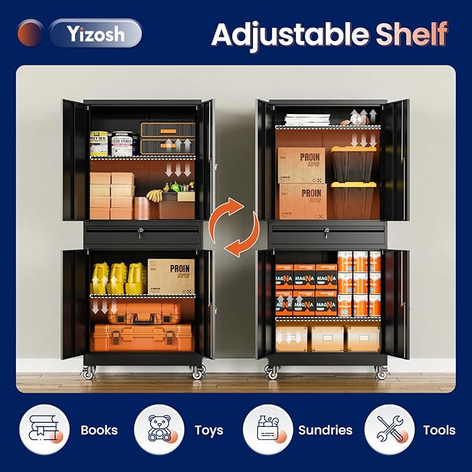 Yizosh Metal Garage Storage Cabinet