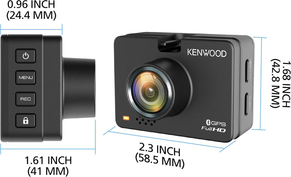 KENWOOD DRV-A310W GPS Dash Cam, Full HD Dashboard Camera, WDR/HDR Car Camera ...