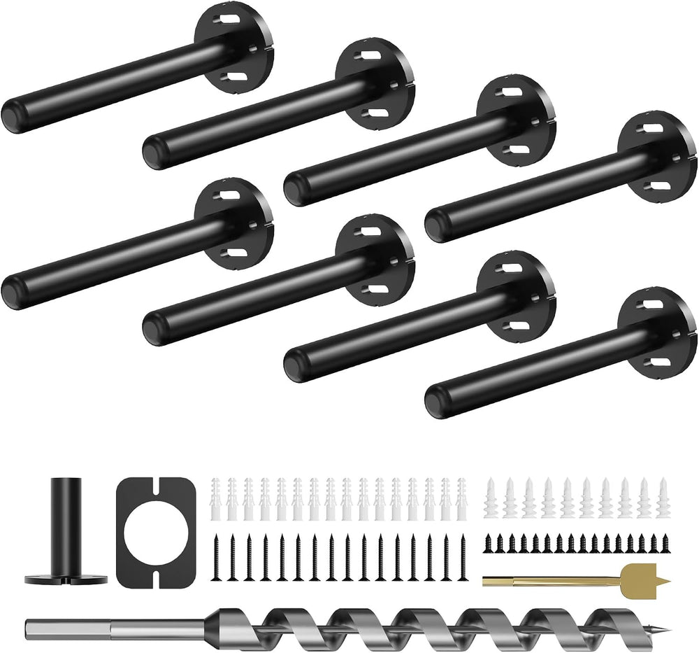 8pcs Wall Shelf Brackets Heavy Duty Floating Shelf Bracket Hidden,Invisible B...