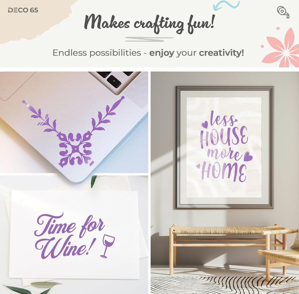 VViViD DECO65 Lavender Gloss Permanent Adhesive Craft Vinyl (12" x 100ft)