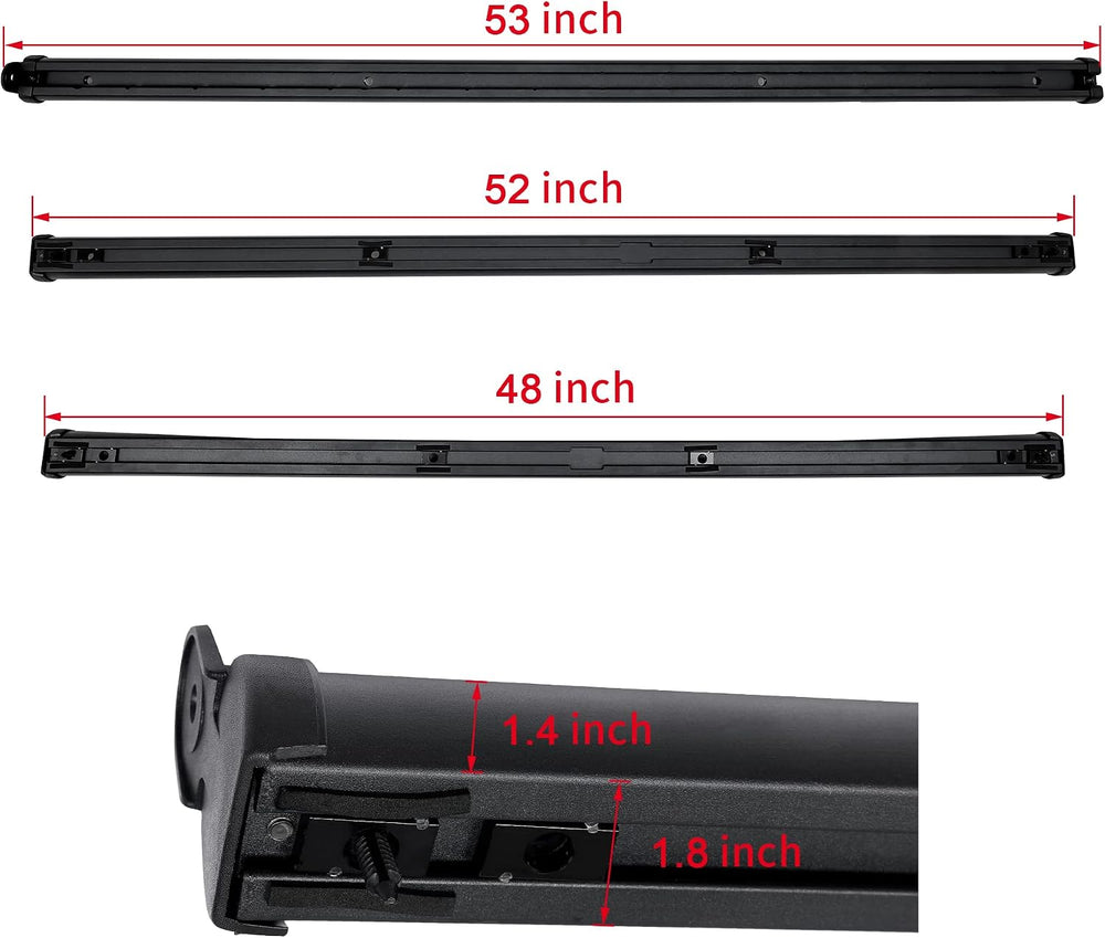 Bed/Trail/Truck Rail System, Fit for 2020-2026 Jeep Gladiator