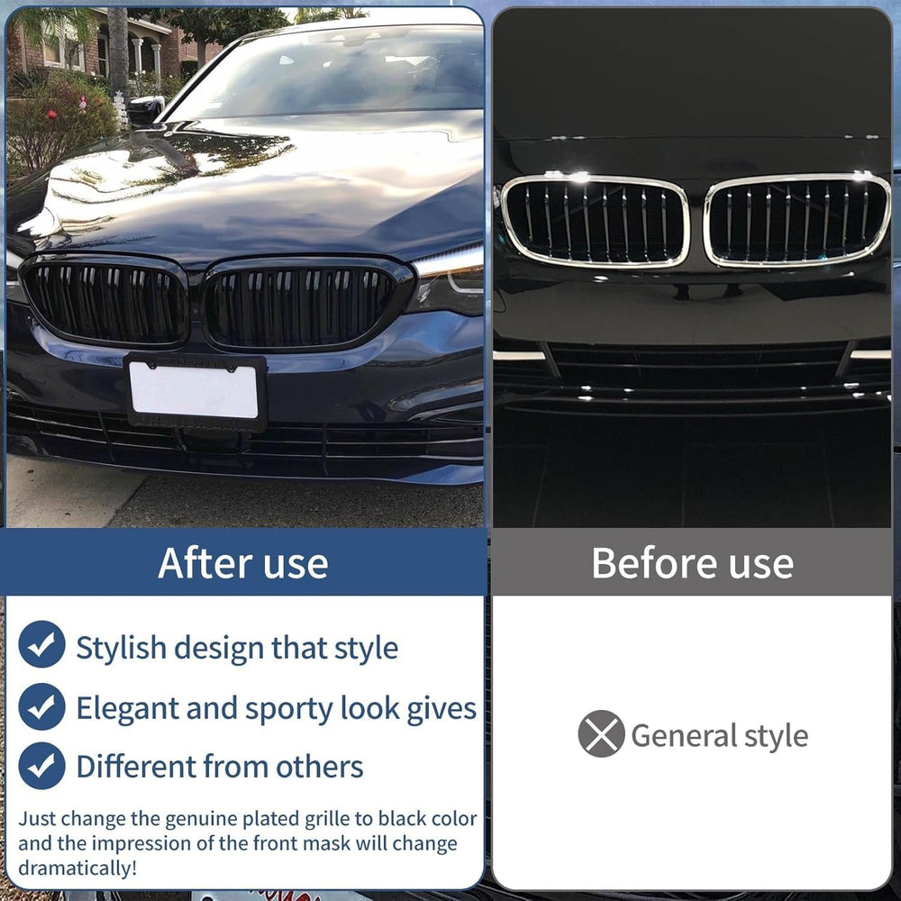 G30 Grille, Black Front Kidney Grille Grill Compatible with BMW 2017-2020 5 S...