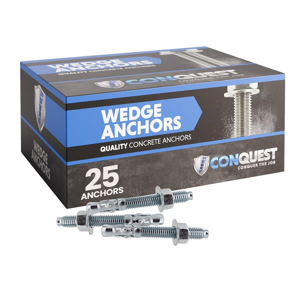 Conquest 304 Stainless Steel Wedge Anchors for Concrete 1/2” x 3-3/4”