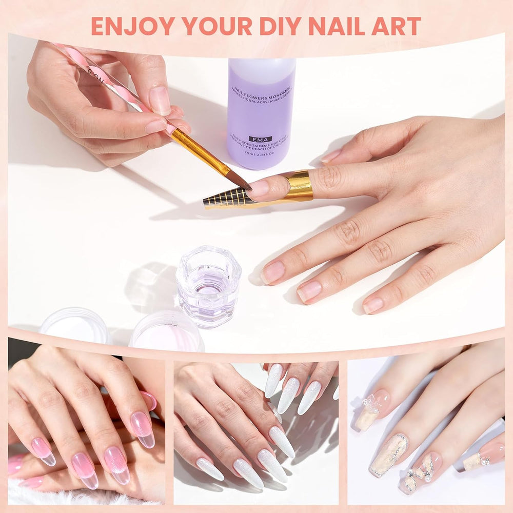 Nail Kit for Beginners with Everything, Practice Hand & Storage Gift Bag