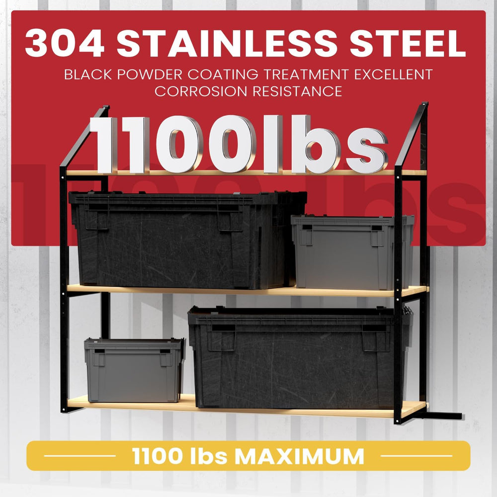 Shipping Container Shelf Brackets, 4 Pack of 3 Tier Shipping Container Shelvi...