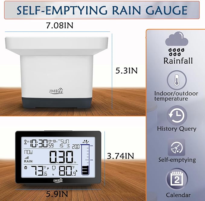 Wireless Rain Gauge Outdoor, Digital Rain Gauge Outdoors Best Rated