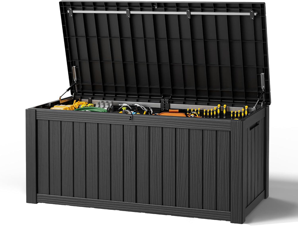 Outdoor Storage Box, Resin Deck Boxes Indoor and outdoor, Waterproof Storage ...