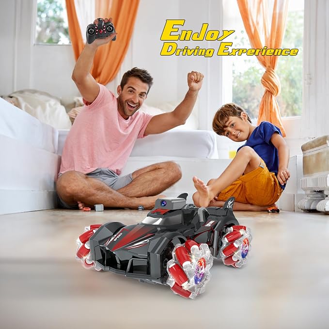 Yasola RC Car with Camera for Kids, Remote Control 360° Rotating High Speed