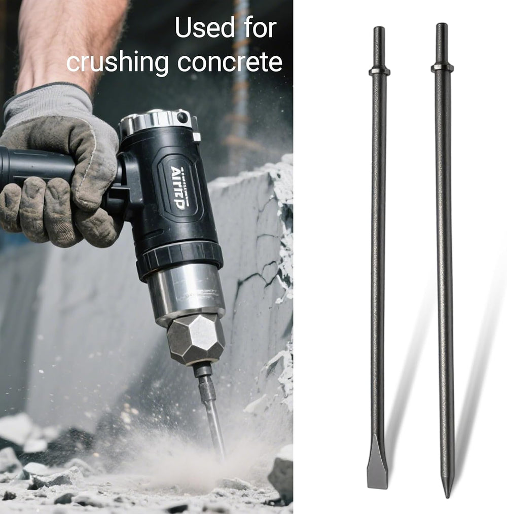 22‑Piece Air Hammer Bits Set,0.401 Inch Shank Pneumatic Chisel Bits Kit,Cr-Mo...