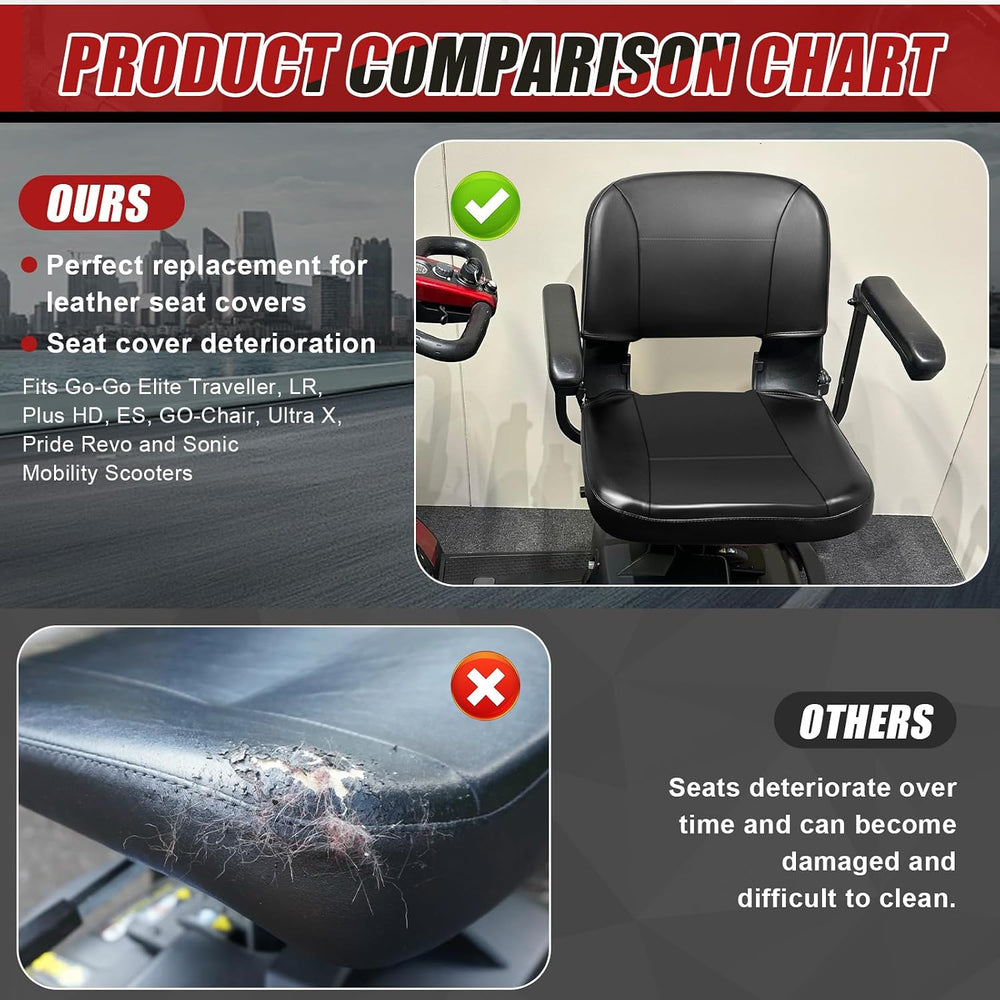 Mobility Scooter Seat Cover Replacement for Pride Go-Go Elite Traveller, Dura...