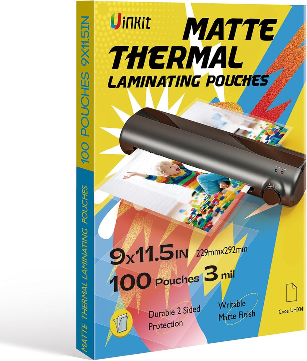 Uinkit Matte Thermal Laminating Pouches 9 x 11.5 Inches