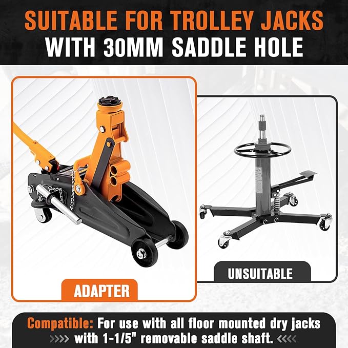 Transmission Jack Adapter for Cars, and Other Vehicles, 1/2 Ton Universal