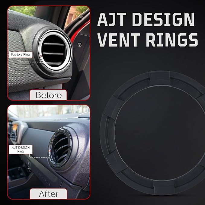 AJT Design Vent Ring for 3rd Gen Tacoma | Blackout Mode | Impact Resistant ABS