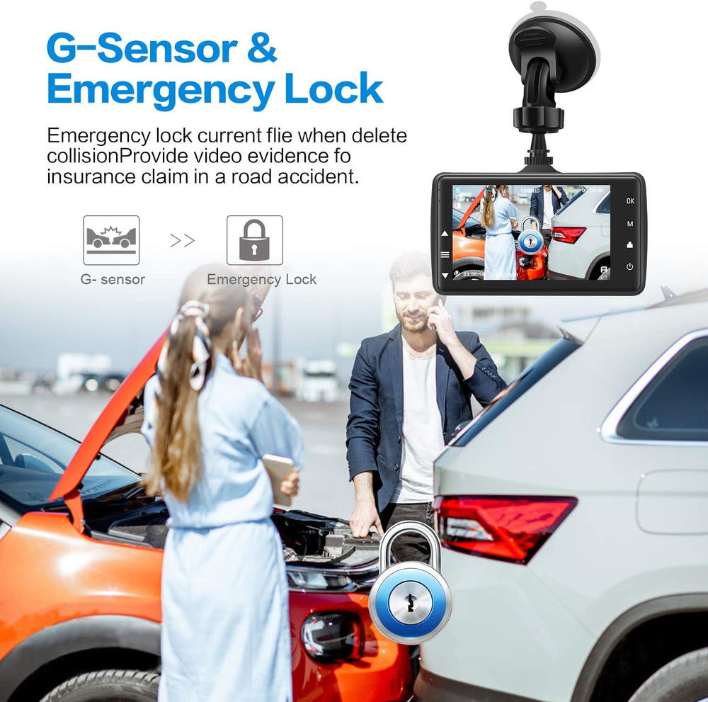 Dash Cam Front with 32G SD Card, BOOGIIO 1080P FHD Car Driving Recorder 3'...