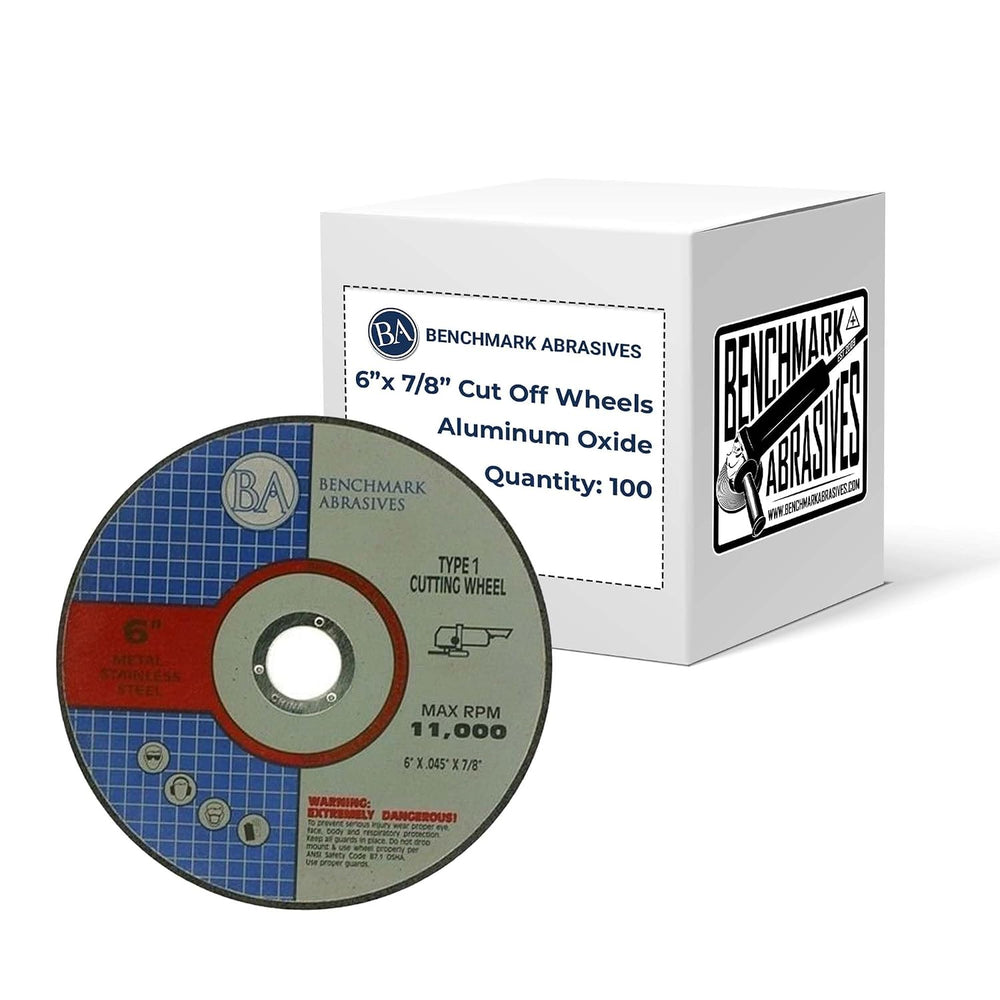 Benchmark Abrasives Aluminum Oxide Thin Type 1 Cut Off Wheels for Metal and S...