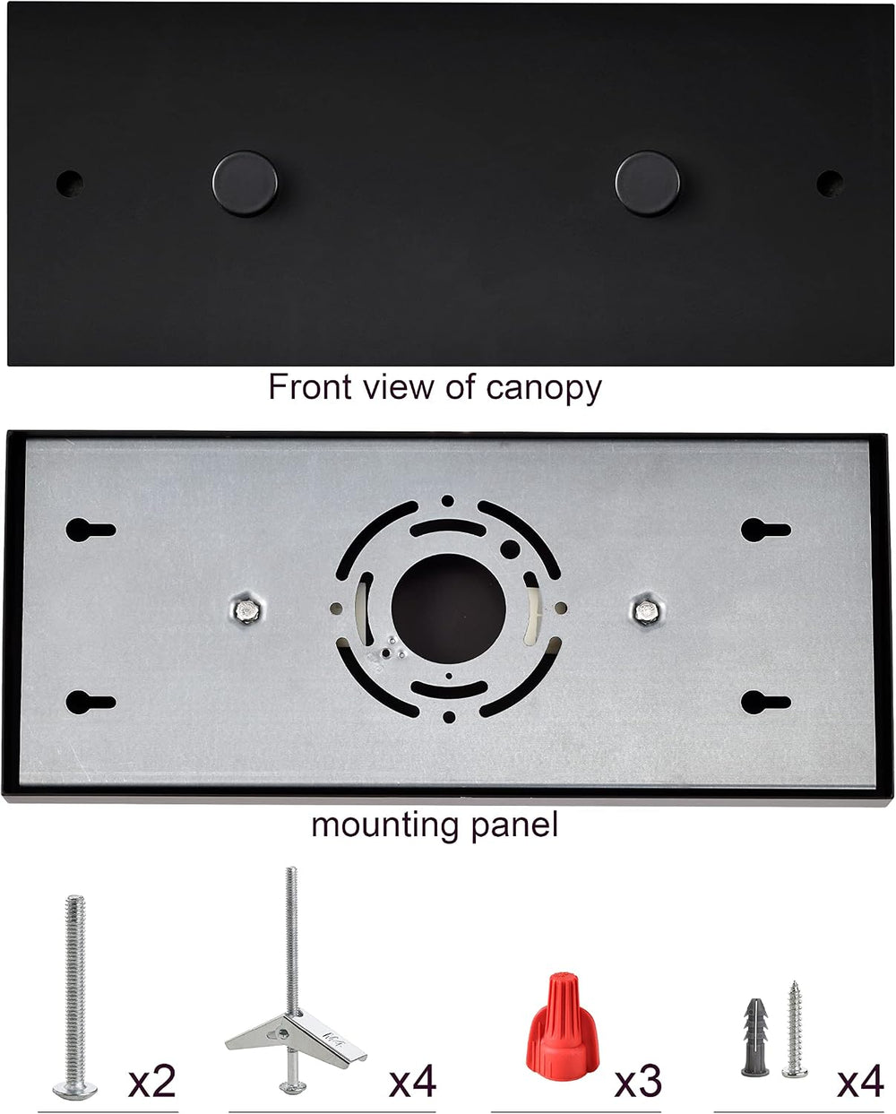Two Pendant Light Linear Canopy Accessory Light Kit, 14 inch Flush Mount Clus...