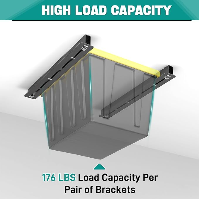 EVERHANGER Ceiling Storage Rack, Heavy Duty Overhead Garage Storage Rack