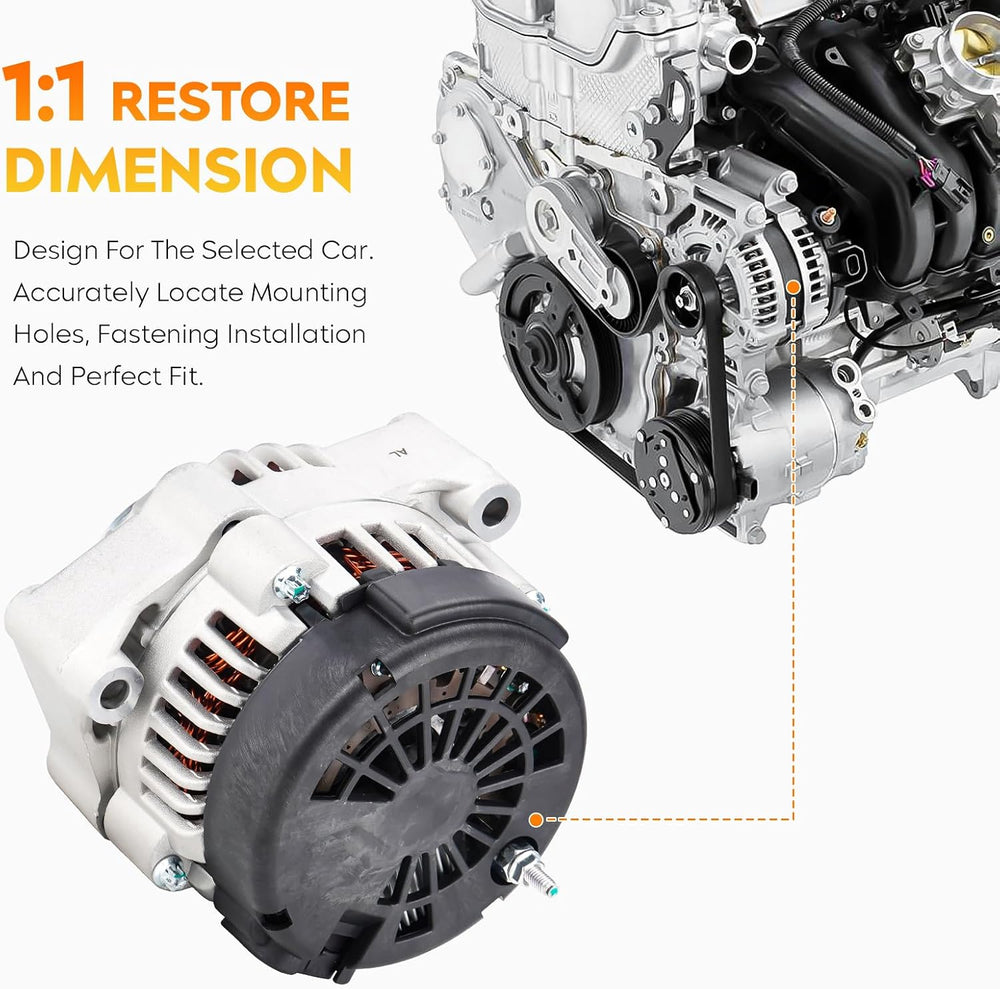 8247N New Alternator for Chevy Silverado 1500 2500 3500 2000-2005 4.3 4.8 5.3...