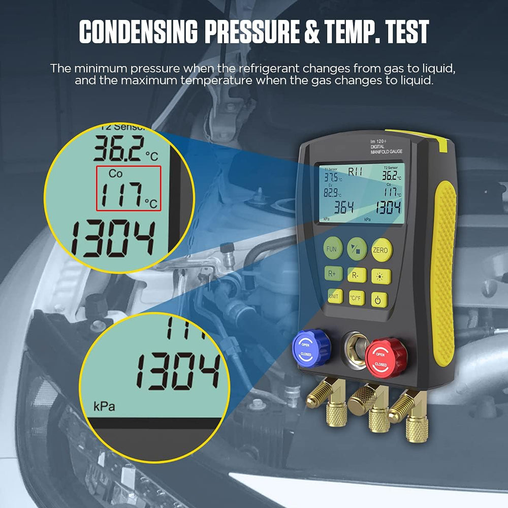 Digital HVAC Manifold Gauge Set R134a R410a R32 R1234