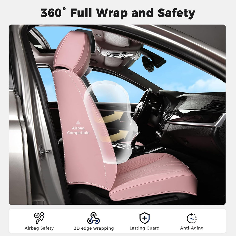 Huidasource Leather Car Seat Covers Full Set 5 Seats, Waterproof Faux Leather...