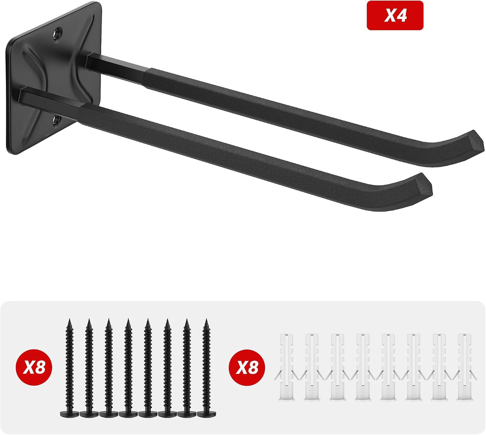 Garage Storage Hooks, Heavy Duty Steel Tool Organizer