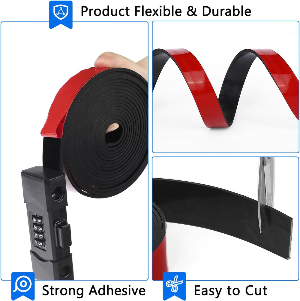 Adhesive Solid Rubber Strips, 5" Wide x 1/8" Thick x 120" Long...