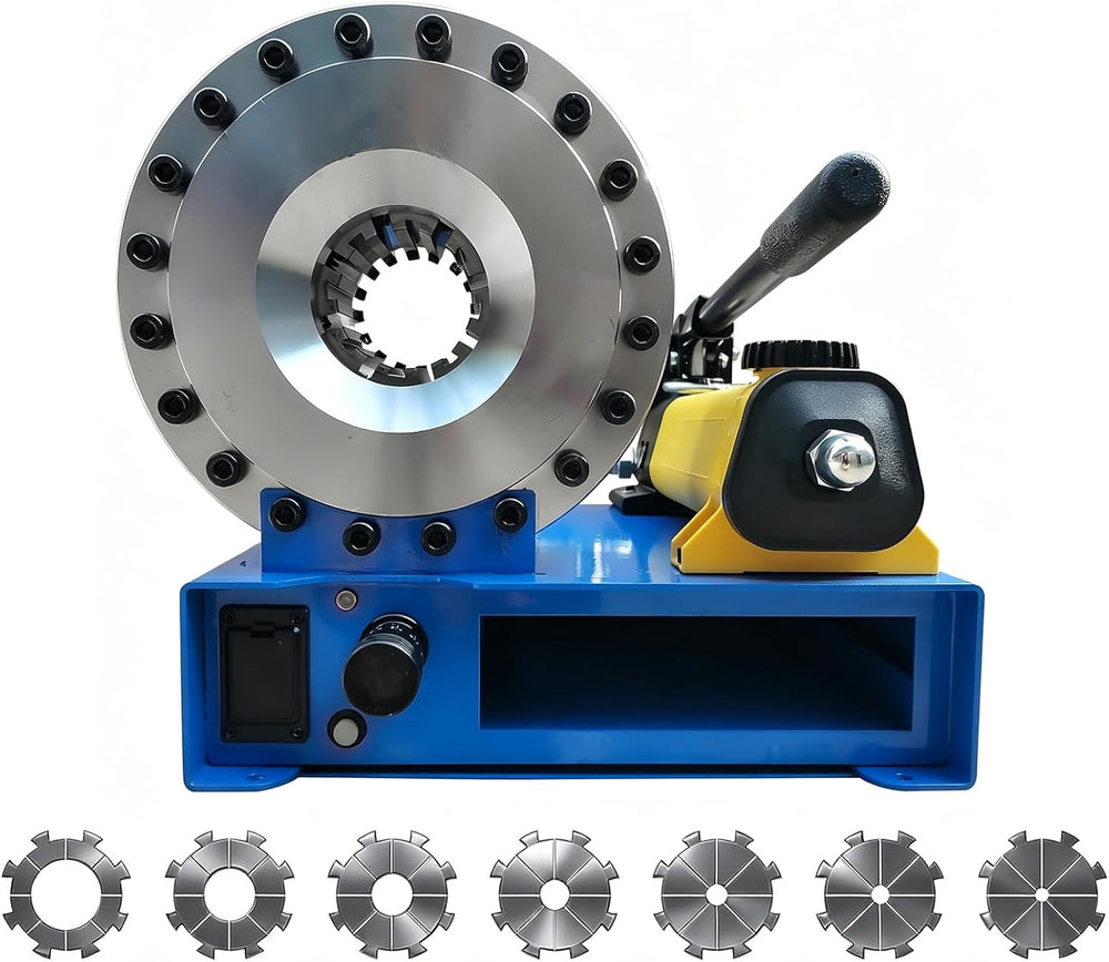 Hydraulic Hose Crimper with 8 Sets of Dies, High Pressure Hydraulic Hose Crim...