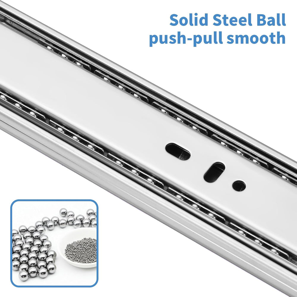Sulawskys Soft Close Drawer Slides 14 Inch, 6 Pairs – Full Extension 100LB