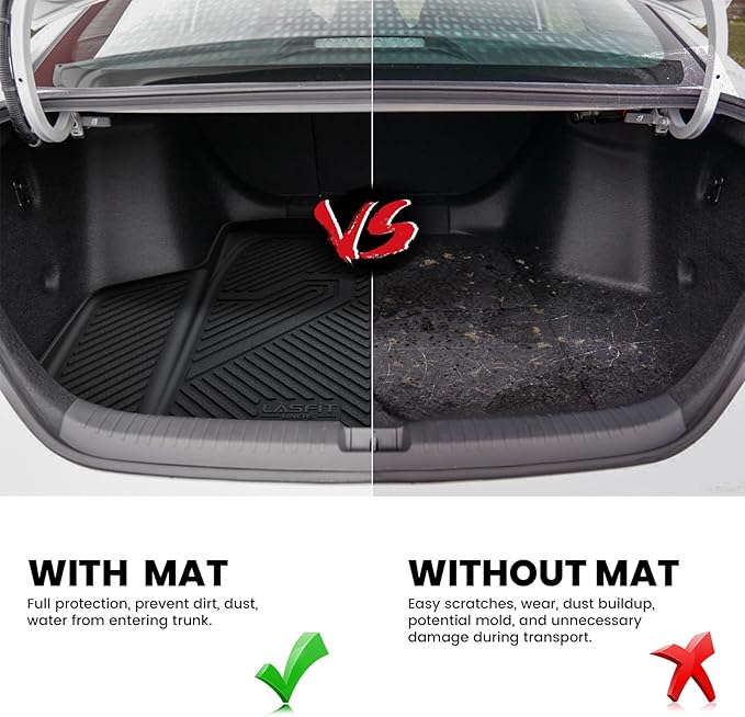 LASFIT Trunk Mat for Honda Accord Seden 2018 2019 2020 2021 2022 2023 2024 2025