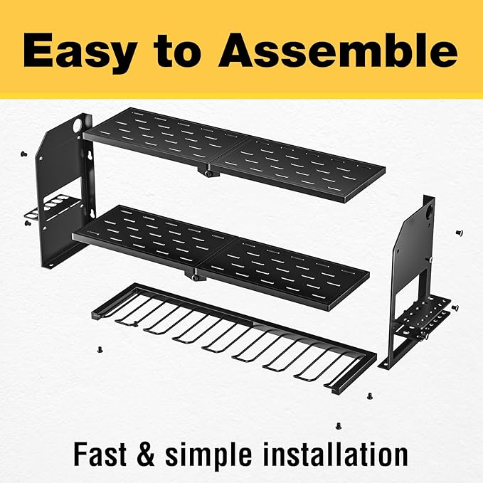 YYR Power Tool Organizer Wall Mount, Cordless Drill and Battery Holder