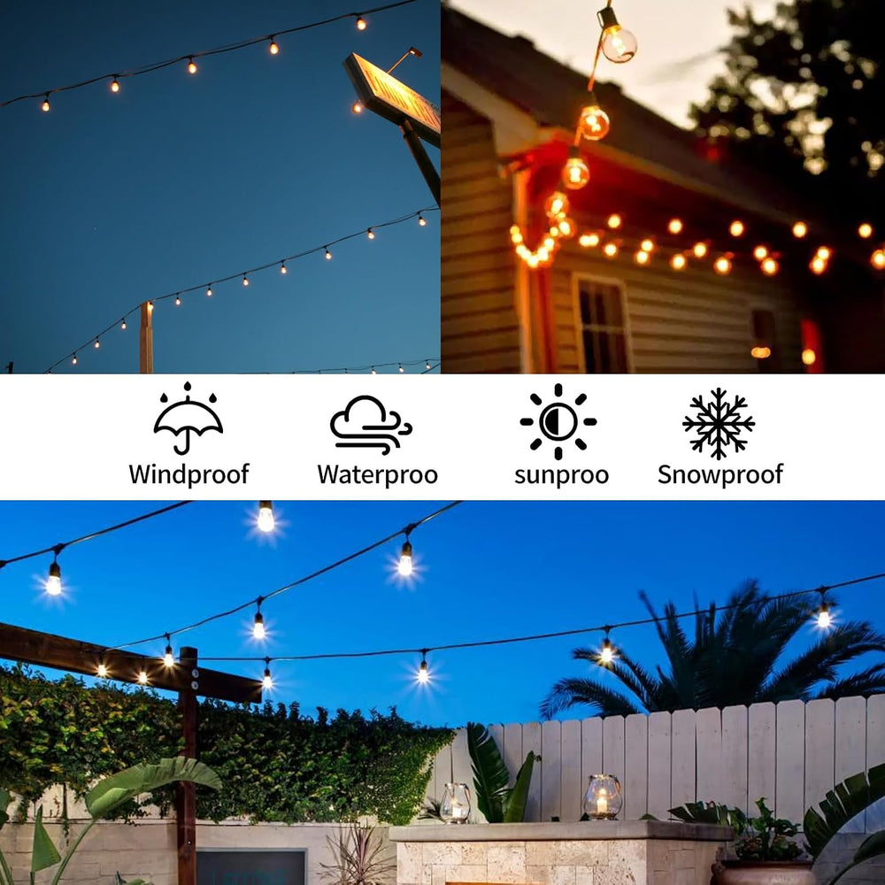 UZE String Light Hanging Kit, 300 FT Coated Stainless Steel 304 Wire Rope