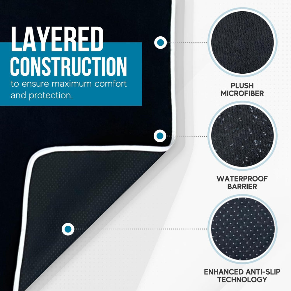 DryvaSeat - Premium Microfiber Towel Car Seat Cover - Waterproof & Sweatp...