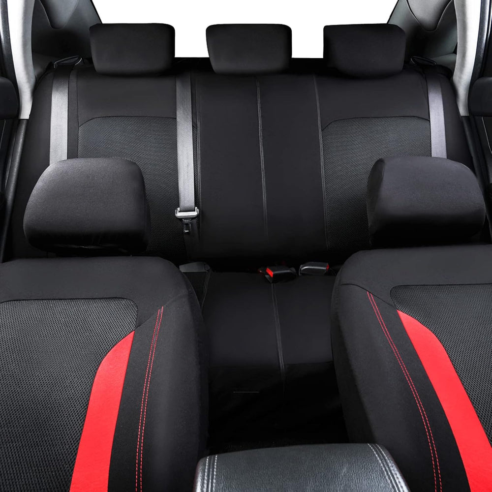 CAR PASS 3D Air Mesh Car Seat Covers Full Set, Breathable Sporty Rear Bench w...