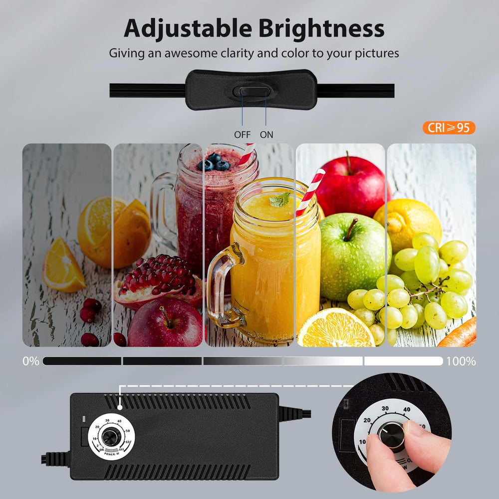 Photo Studio Light Box,39x39 Inch/100x100cm 210 LED Professional Photo Backgr...