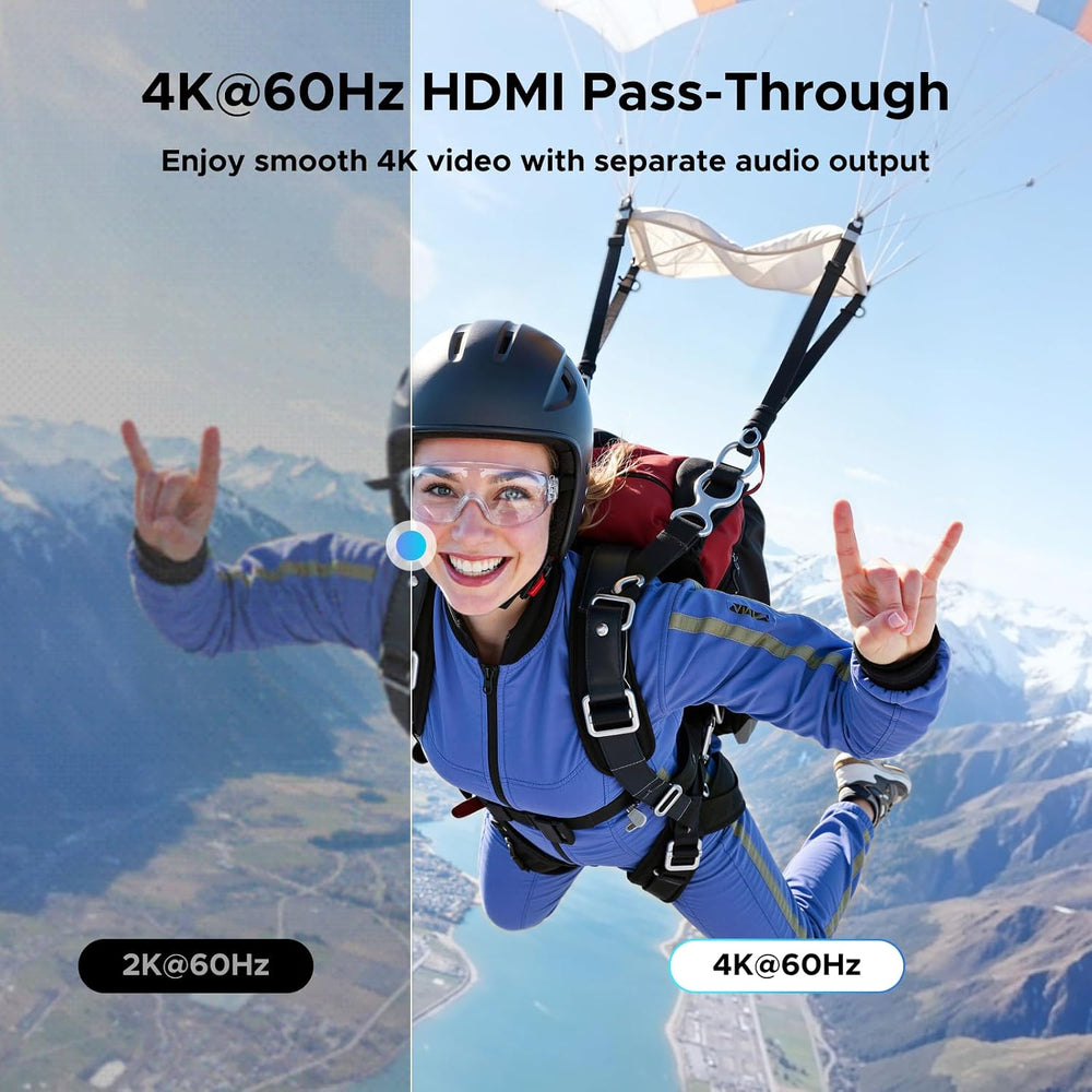 UGREEN 4K@60Hz HDMI Audio Extractor Converter, SPDIF/Optical & 3.5mm, ARC