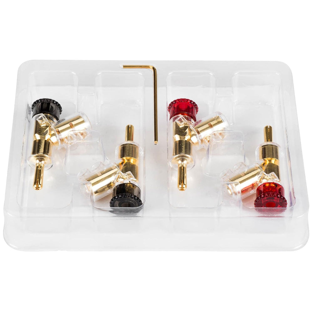 Parts Express Angled Locking Stacking Banana Plug with Dual Set Screws Poly S...