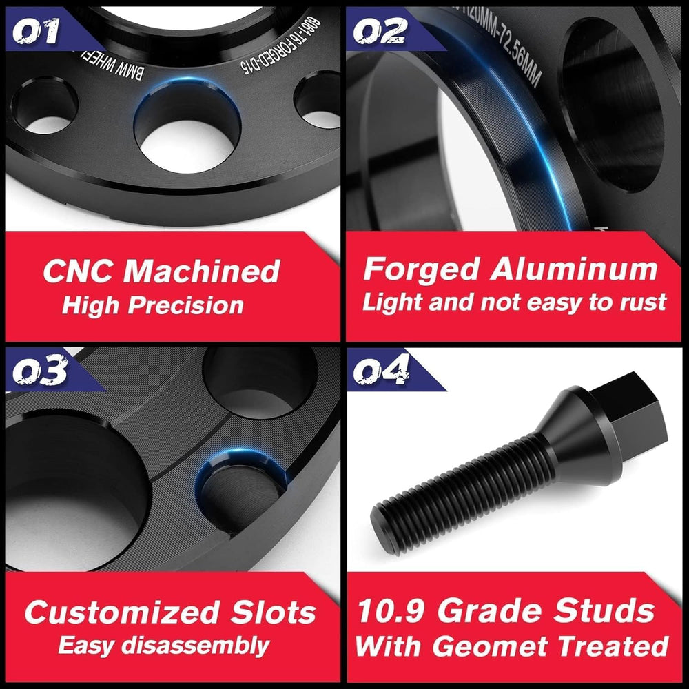 KSP 5X120mm Wheel Spacers, 2PCS 15mm Hubcentric Forged Spacer for E36 E46 E90...