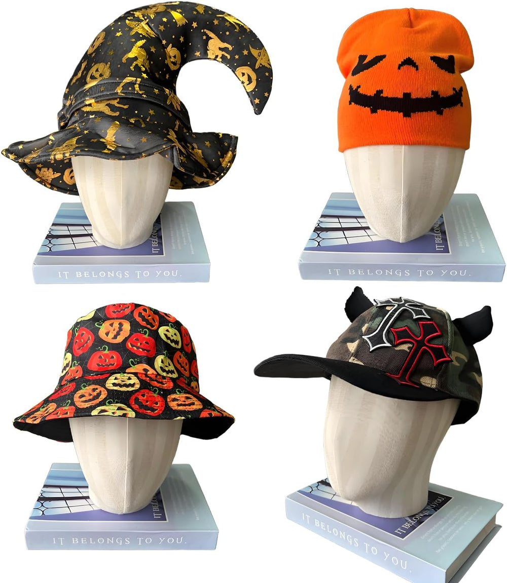 12 Assorted Funny Halloween Party Hats Witch Hat Halloween Costume Decoration...