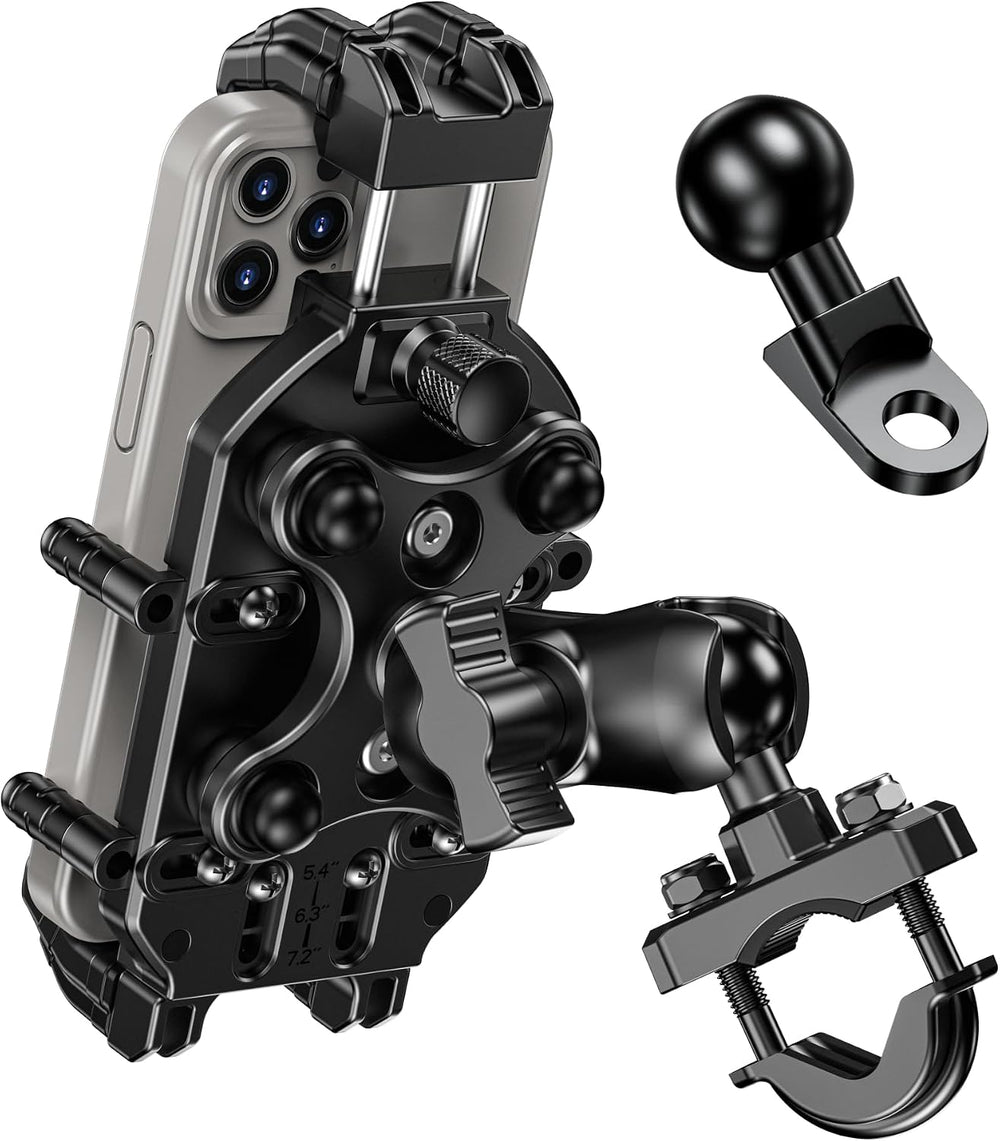 BRCOVAN Motorcycle Phone Mount Holder with Vibration Dampener & Secure Lock
