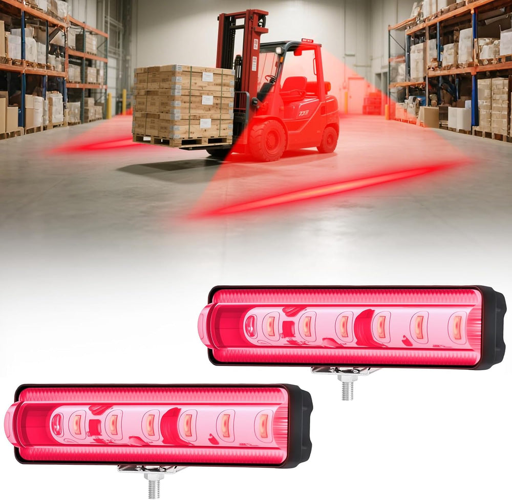 LED Forklift Safety Light Red for AGV Automated Guided Vehicle, Forklift Truc...