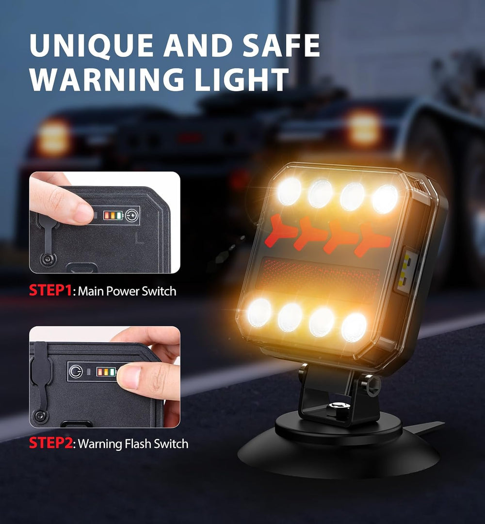Wireless Bluetooth Magnetic Trailer Lights, Fast Charging LED Trailer Light K...