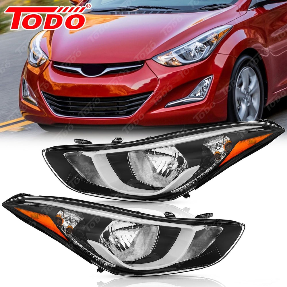 TODO Headlights Assembly Compatible with 2014 2015 2016 Hyundai Elantra, USA-...