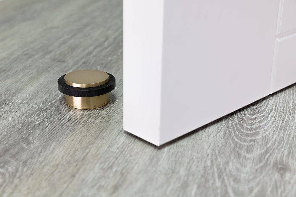 EVI | Adhesive Doorstop | 1.37'' X 0.8'' | Threaded Base | Bl...