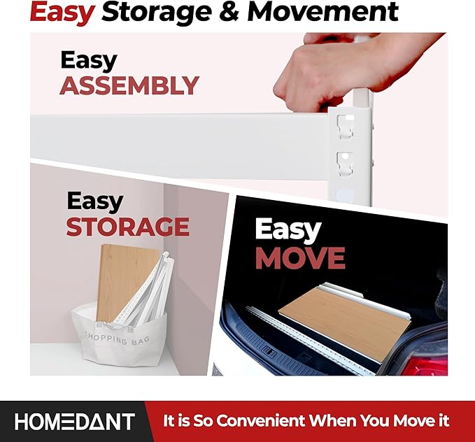 HOMEDANT White 5 Tier Laminated Boltless Heavy Duty Garage Storage Adjustable