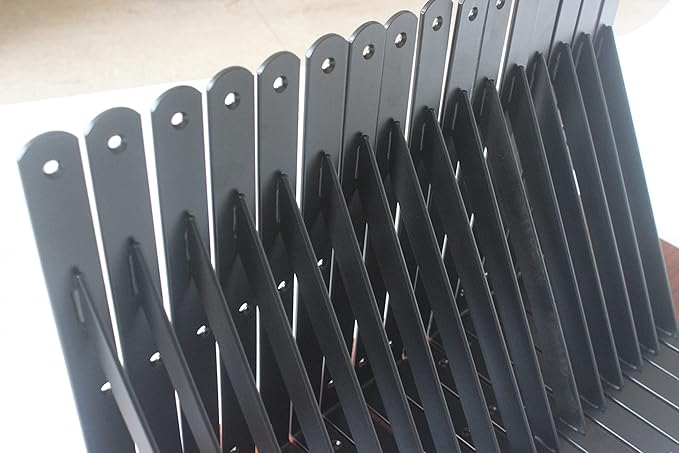 32 Pack L11 x H 8" Black Heavy Duty Shelf Brackets