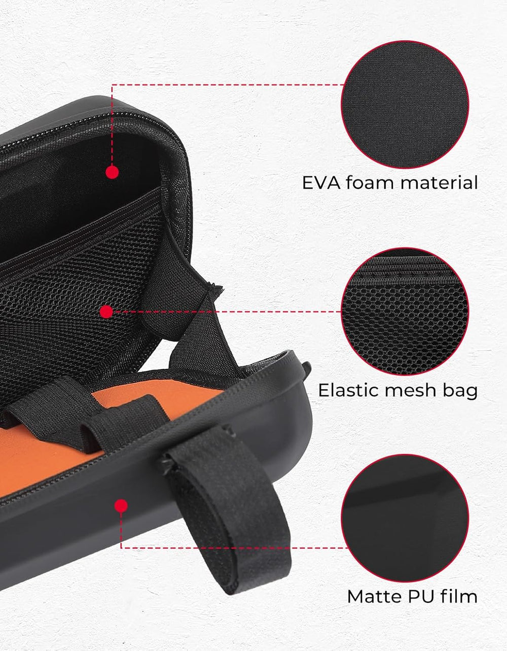 KEMIMOTO Motorcycle Side Bag, EVA Hard Shell Tool Bags Compatible with Rebel ...
